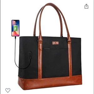NWT Woman Laptop Tote Bag,USB Bag Large Work Bag Purse Fits 15.6 in Laptop